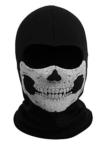 Yearsahrk Ghost Maske Call of Duty Totenkopf Maske Sturmmaske Sturmhaube Ski Gesichtsmaske Karneval Halloween Kostüm Cosplay Requisite (Ghost Maske-A09) von Yearsahrk