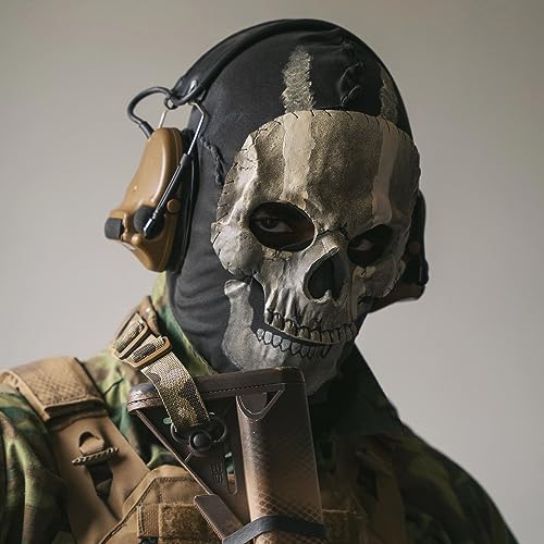 Yearsahrk Ghost Maske Call of Duty Totenkopf Maske Sturmmaske Sturmhaube Ski Gesichtsmaske Karneval Halloween Kostüm Cosplay Requisite (Ghost Maske-D) von Yearsahrk