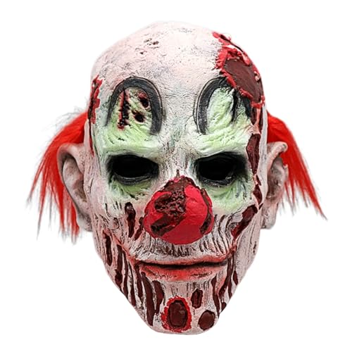 Yearsahrk Halloween Scary Clown Maske Böse Killer Maske Terrifier Kostüm Kunst die Clown Maske Horror Zombie Maske Halloween Kostüm Cosplay Requisiten von Yearsahrk