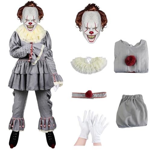 Yearsahrk Pennywise Kostüm Erwachsene 6 Stück Horror Killer Clown Kostüm It Clown Maske Karneval Halloween Kostüm Cosplay Requisiten Yearsahrk Pennywise Kostüm Erwachsene 6 Stück Horror Killer Clown Kostüm It Clown Maske Karneval Halloween Kostüm Cosplay Requisiten von Yearsahrk