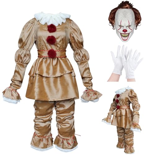 Yearsahrk Pennywise Kostüm Erwachsene 6 Stück Horror Killer Clown Kostüm It Clown Maske Karneval Halloween Kostüm Cosplay Requisiten Yearsahrk Pennywise Kostüm Erwachsene 6 Stück Horror Killer Clown Kostüm It Clown Maske Karneval Halloween Kostüm Cosplay Requisiten von Yearsahrk