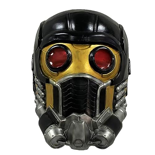 Yearsahrk Star Lord Helm Halloween Maske Superheld Peter Maske Galaxy Guardians Latex Maske Halloween Kostüm Cosplay Karneval Party Requisiten (Star Helm B) von Yearsahrk