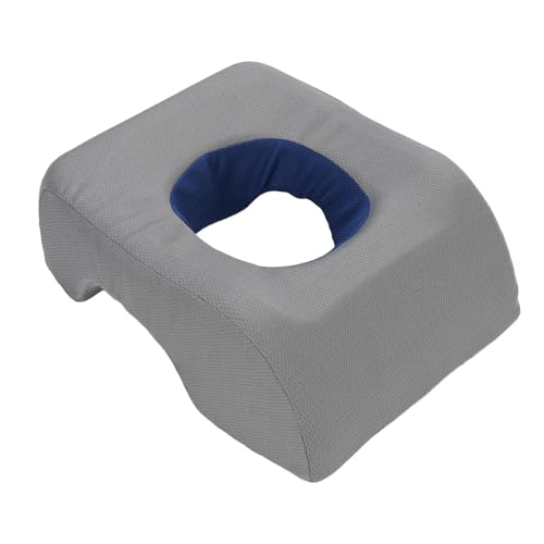 Leichtes Schönheitssalon Gesichtskissen Kissen mit Polyesterfaser, Ideale Unterstützung für Spa, Sanfte Gesichtskontur Konforme, Innovative Lochdesign (Grau Blau) von Yechiry