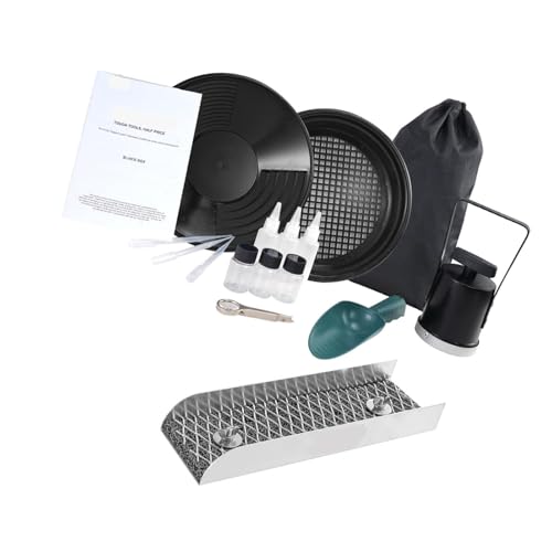Yechiry 12 -Zoll -Goldschleusebox, Aluminiumlegierung Tragbarer Prospektentrog Kit mit Kennzeichen Rucksack für Goldschwingen, Ausbaggern in Flüssen und Bächen Yechiry 12 -Zoll -Goldschleusebox, Aluminiumlegierung Tragbarer Prospektentrog Kit mit Kennzeichen Rucksack für Goldschwingen, Ausbaggern in Flüssen und Bächen von Yechiry