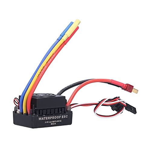 Yechiry 60A ESC-Elektronik-Geschwindigkeits-Controller, RC Motor Controller mit Integriertem 5,8 V/3A BEC Wasserdicht für 1/10 Fernbedienungsauto Yechiry 60A ESC-Elektronik-Geschwindigkeits-Controller, RC Motor Controller mit Integriertem 5,8 V/3A BEC Wasserdicht für 1/10 Fernbedienungsauto von Yechiry