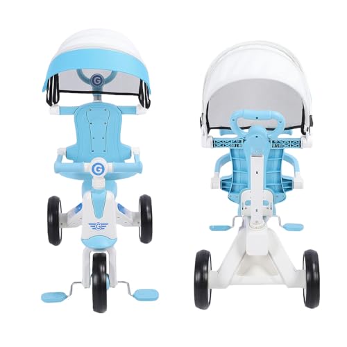 Yechiry Baby Dreirad, Multifunktionales Kindertrike mit Verstellbarem Elterngriff, Musiklicht, Faltungsvoller Baldachin, Ruhige Eva - Als Kinderwagenfahrradgeschenk für Kleinkinder 18 Monate Bis 5 Yechiry Baby Dreirad, Multifunktionales Kindertrike mit Verstellbarem Elterngriff, Musiklicht, Faltungsvoller Baldachin, Ruhige Eva - Als Kinderwagenfahrradgeschenk für Kleinkinder 18 Monate Bis 5 von Yechiry