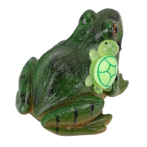Yechiry Froschfigur, Harzfroschgartenstatue, Niedliche Lustige Statue, Lebhafte Skulptur, Wetterfestes Gartendekor mit Schildkrötenskulptur für Terrasse, Garten, Rasenverzierung Yechiry Froschfigur, Harzfroschgartenstatue, Niedliche Lustige Statue, Lebhafte Skulptur, Wetterfestes Gartendekor mit Schildkrötenskulptur für Terrasse, Garten, Rasenverzierung von Yechiry
