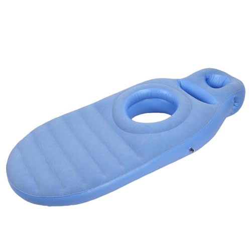 Yechiry Ganzkörperkissen mit Bauchloch, PVC Aufblasbarer Pool-Schwimmer Bequemer Leichter Schwangerschafts-Pool-Schwimmer Mutterschafts-Körperkissen für Schlafunterstützung Massage (Blue) von Yechiry