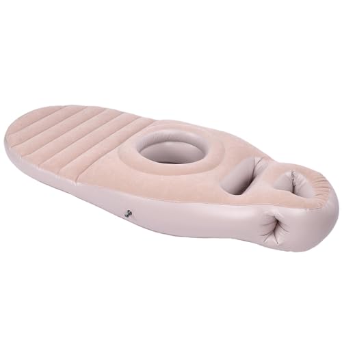 Yechiry Ganzkörperkissen mit Bauchloch, PVC Aufblasbarer Pool-Schwimmer Bequemer Leichter Schwangerschafts-Pool-Schwimmer Mutterschafts-Körperkissen für Schlafunterstützung Massage (Grey) von Yechiry