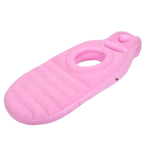 Yechiry Ganzkörperkissen mit Bauchloch, PVC Aufblasbarer Pool-Schwimmer Bequemer Leichter Schwangerschafts-Pool-Schwimmer Mutterschafts-Körperkissen für Schlafunterstützung Massage (PINK) von Yechiry