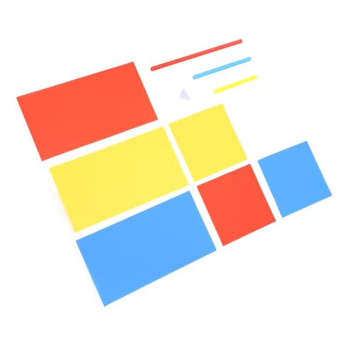 Yechiry Gebäude Stickblöcke Spielzeug, Geometrische Stangen und Bretter Set, 48 Stangen 24 Bretter Interactive Math Learning Tool für mit Aufbewahrungsbox von Yechiry