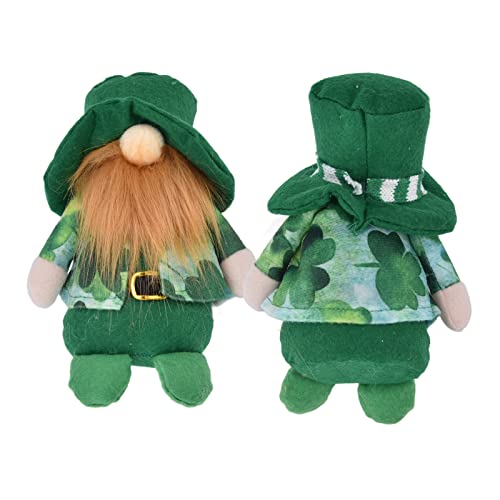 Yechiry Gnomes Doll, 2pcs Süße Handgefertigte Grüne Hut Gesichtslosen Gnomes Puppe, St. Patrick's Day Dekoration, Plüschzunme mit Raumdekor, Ideal für Raum, Sofa, Tischdekoration (Green Leaf Yechiry Gnomes Doll, 2pcs Süße Handgefertigte Grüne Hut Gesichtslosen Gnomes Puppe, St. Patrick's Day Dekoration, Plüschzunme mit Raumdekor, Ideal für Raum, Sofa, Tischdekoration (Green Leaf von Yechiry