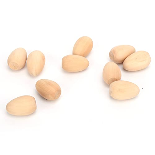 Yechiry Holzeier für Handwerk, 10pcs Unzerbrechliche Falsche Hühnereier für DIY -Familiendekor und Osterfeierlichkeiten (S) von Yechiry