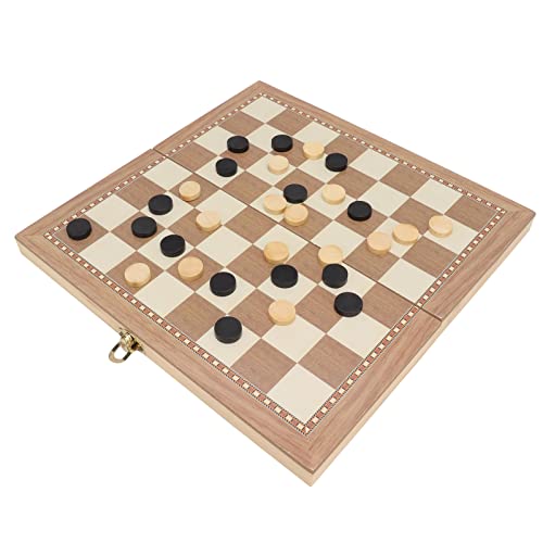 Yechiry Holzschach -Set, 3 in 1 Schach -Set, Bildungsschach und Checkers, Klappschachbretter, Tragbares Reiseschachspiel, Klassisches Checkers Brettspiel für Erwachsene, Anfänger Yechiry Holzschach -Set, 3 in 1 Schach -Set, Bildungsschach und Checkers, Klappschachbretter, Tragbares Reiseschachspiel, Klassisches Checkers Brettspiel für Erwachsene, Anfänger von Yechiry