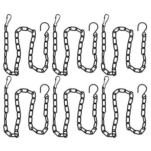 Yechiry Pflanzenhalter, Blumentopfersatz Ersatz Eisenschlingketten, 6pcs Hängende Korbkette, Hängeketten mit Haken für Gartenkernkorb Laternenkette von Yechiry