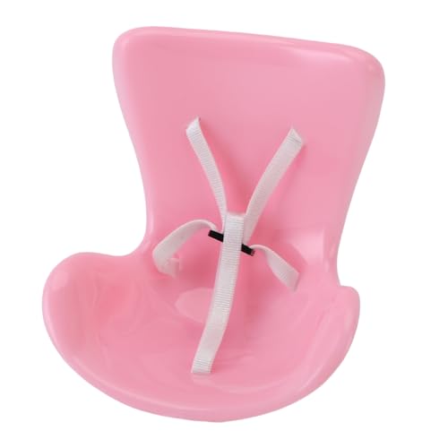 Yechiry Puppenautositz, Autosicherheitsplatz für Spielzeug, Sicherer Spielzeugfigursitz mit Gürtel für 17 cm Puppen, Air -Vent - -Ausstellungsständer, Blind Box -Lüfter und Sammler (Rosenate) von Yechiry