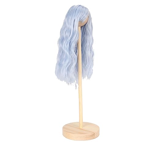 Yechiry Puppenperücke, 1/6 BJD -Puppenhaar mit Wiederholungswerkzeug, Künstliche Hochtemperatur -Seide Langes Lockiges Haar für 15,5-17 cm Kopfumfang Puppen (Himmelblau) von Yechiry