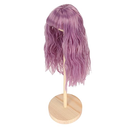 Yechiry Puppenperücke, 1/6 BJD -Puppenhaar mit Wiederholungswerkzeug, Künstliche Hochtemperatur -Seide Langes Lockiges Haar für 15,5-17 cm Kopfumfang Puppen (Purple) von Yechiry