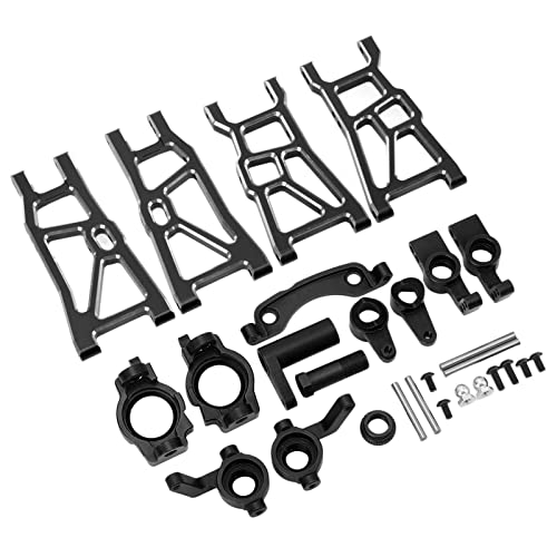 Yechiry RC Suspension Arm, Aluminiumlegierung RC -Autolenker Lenkbecher Hochfutterhängele Armbaubaugruppe Metall -Upgrade Teile Kit für ZD Racing 10 1/10 (Black) von Yechiry