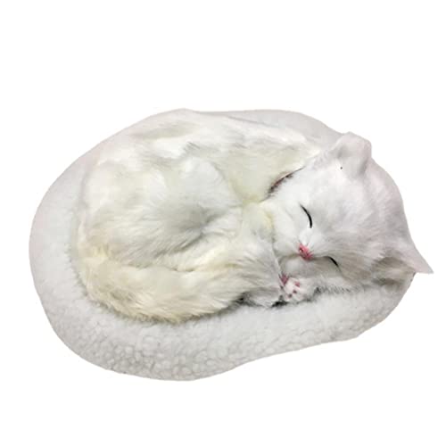 Yechiry Realistische Atemkatze, Gefüllte Tierpuppe Plüschspielzeug Schlafkatze Spielzeug mit Kissen für das Unterrichtsmodell und das für Heimdekoration (#3) von Yechiry