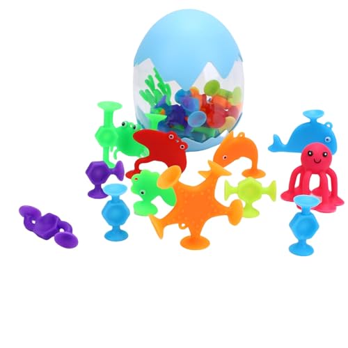 Yechiry Saugnapf Bad Zappelphilipp, Sensorische Saugnapf Badespielzeug Für Kleinkinder, Pädagogische Konstruktion BAU Puzzleset mit Aufbewahrungsbox, Hilfe Kinder Erkennen Tiere Yechiry Saugnapf Bad Zappelphilipp, Sensorische Saugnapf Badespielzeug Für Kleinkinder, Pädagogische Konstruktion BAU Puzzleset mit Aufbewahrungsbox, Hilfe Kinder Erkennen Tiere von Yechiry