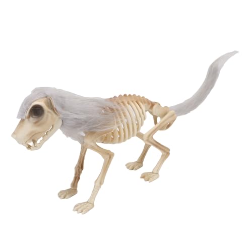 Yechiry Skelett Stehendes Hund Skelett, Scary Prop Festival Dekoration, Realistische Tierhundknochen mit Hohlen Augenhöhlen für Haunted House Halloween Dekoration Yechiry Skelett Stehendes Hund Skelett, Scary Prop Festival Dekoration, Realistische Tierhundknochen mit Hohlen Augenhöhlen für Haunted House Halloween Dekoration von Yechiry