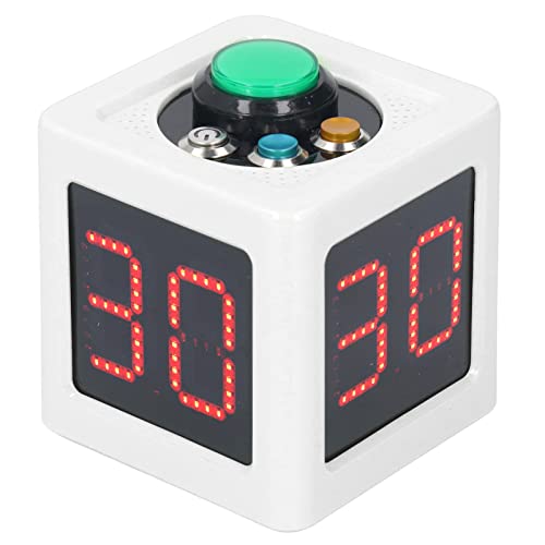 Yechiry Würfel-Timer, 1,4 Zoll 4-Seitiger Digitaler Pomodoro-Timer, Countdown-Uhr | Produktivitätstools für Private Poker-Schach-Casinos (White) von Yechiry