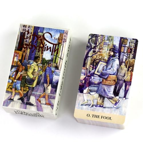 12X7CM City Maze Tarot Card- 78 Große Tarotkarten mit englischem Guide, Anfänger Tarotkarten von Yedaoiu