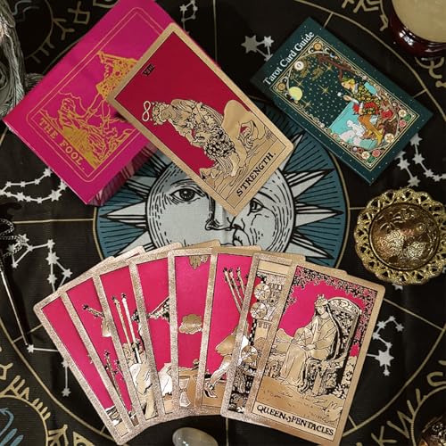 Red Tarot Karte 、 Tarot Kartensatz, Tarot Cards, 7x12 cm - für Anfänger geeignet von Yedaoiu