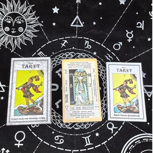 Yedaoiu 7 * 12cm große englische Tarot-Karte, mit Papieranleitung, geeignet für Anfänger und Enthusiasten, Vorhersage von Yedaoiu