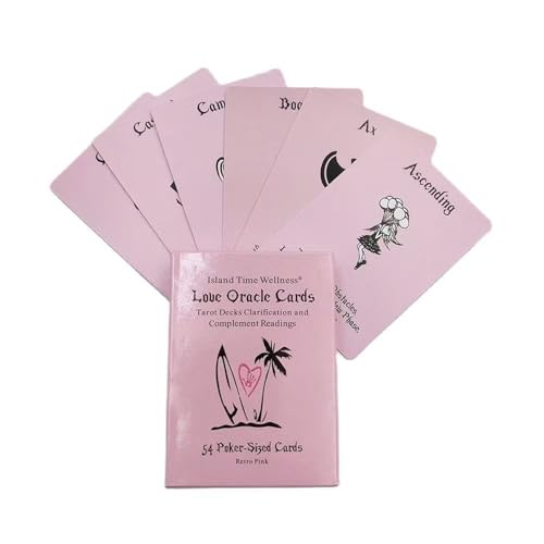 Yedaoiu Oracle-Karte für Liebe, Gesundheit und Heilung - 54 englische Karten für Selbstreflexion (10x6,3 cm)-Pink von Yedaoiu