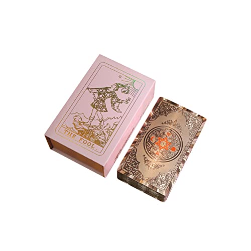 Yedaoiu Roségoldene Tarotkarten, Deluxe-PET, wasserabweisend, knitterfest, 78 Goldfolie, klassisches Tarot-Deck, zukunftsweisendes Spiel mit Handbuch für Anfänger und Profis,Rosa Yedaoiu Roségoldene Tarotkarten, Deluxe-PET, wasserabweisend, knitterfest, 78 Goldfolie, klassisches Tarot-Deck, zukunftsweisendes Spiel mit Handbuch für Anfänger und Profis,Rosa von Yedaoiu
