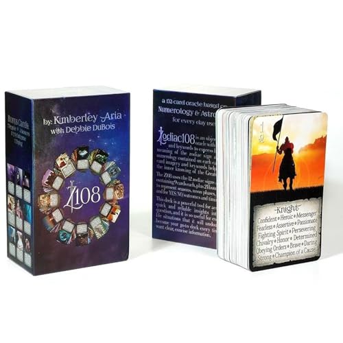 Yedaoiu Tarot Karten The iN2IT Zodiac 108 Tarot Karten -Für anfänger-Deck mit Führerbuch für Telling Spiel(1PCS) von Yedaoiu