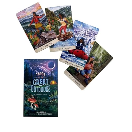 Yedaoiu Tarotkarten „Great Outdoors“ - 80 Naturinspirierte Karten im Standardformat (12x7 cm) mit englischer Anleitung, Mystisches Deck für Abenteuer & Selbstfindung von Yedaoiu