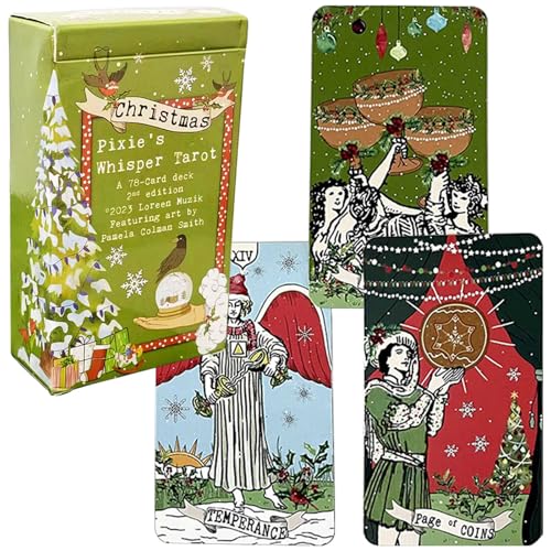 Yedaoiu Weihnachtselfen Tarot-Karten - 300GSM Kupferdruckpapier, Feiertagsgeschenk (12 x 7cm) von Yedaoiu