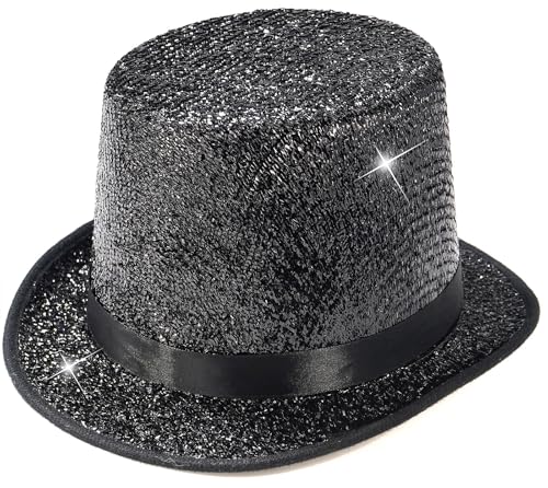 YeeHeen Zylinderhüte Glänzender Magierhut viktorianische Kappe für Jungen und Mädchen, Schwarz YeeHeen Zylinderhüte Glänzender Magierhut viktorianische Kappe für Jungen und Mädchen, Schwarz von YeeHeen