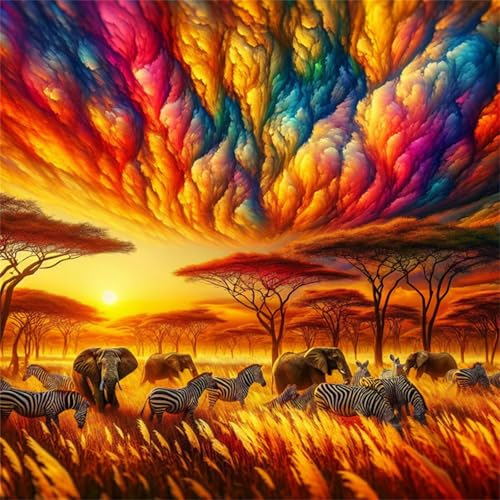 1000 Teile Puzzle für Erwachsene mit Afrikanische Graslandtiere Puzzles, EIN Herausforderndes Rätsel,Puzzles für Die Ganze Familie,1000 DIY Kunst Puzzle Home Dekoration Geschenke von Yeecer