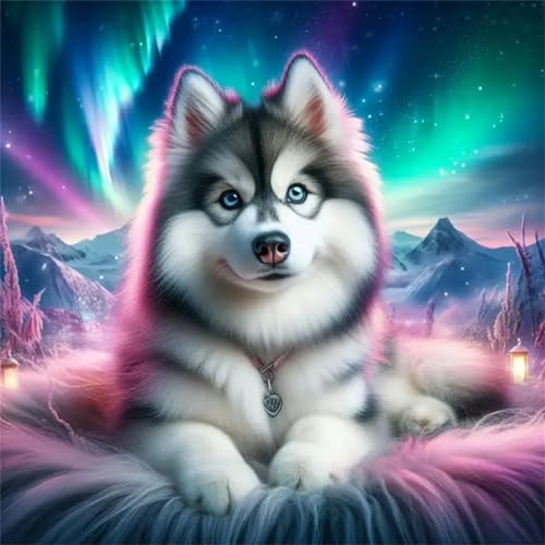 1000 Teile Puzzle für Erwachsene mit Aurora Husky Puzzles, EIN Herausforderndes Rätsel,Puzzles für Die Ganze Familie,1000 DIY Kunst Puzzle Home Dekoration Geschenke von Yeecer