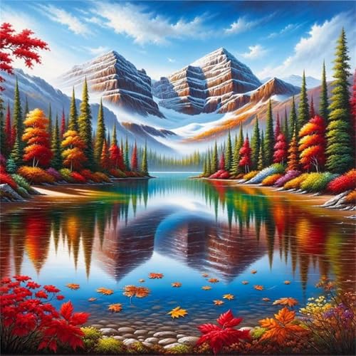 1000 Teile Puzzle für Erwachsene mit Bergseelandschaft Puzzles, EIN Herausforderndes Rätsel,Puzzles für Die Ganze Familie,1000 DIY Kunst Puzzle Home Dekoration Geschenke von Yeecer