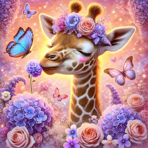 1000 Teile Puzzle für Erwachsene mit Blume Giraffe Tier Puzzles, EIN Herausforderndes Rätsel,Puzzles für Die Ganze Familie,1000 DIY Kunst Puzzle Home Dekoration Geschenke von Yeecer