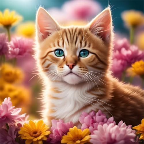 1000 Teile Puzzle für Erwachsene mit Blumen Katze Puzzles, EIN Herausforderndes Rätsel, 1000 Puzzles für Die Ganze Familie, DIY Kunst Puzzle Home Dekoration Geschenke 1000 Teile Puzzle für Erwachsene mit Blumen Katze Puzzles, EIN Herausforderndes Rätsel, 1000 Puzzles für Die Ganze Familie, DIY Kunst Puzzle Home Dekoration Geschenke von Yeecer