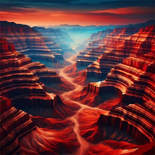 1000 Teile Puzzle für Erwachsene mit Canyon-Berglandschaft Puzzles, EIN Herausforderndes Rätsel,Puzzles für Die Ganze Familie,1000 DIY Kunst Puzzle Home Dekoration Geschenke von Yeecer