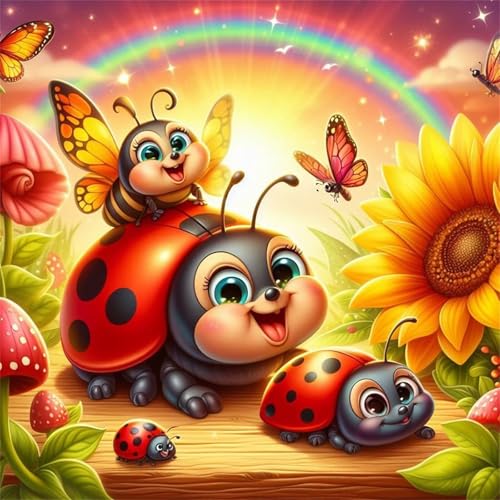 1000 Teile Puzzle für Erwachsene mit Cartoon Marienkäfer Blumen Puzzles, EIN Herausforderndes Rätsel, 1000 Puzzles für Die Ganze Familie, DIY Kunst Puzzle Home Dekoration Geschenke 1000 Teile Puzzle für Erwachsene mit Cartoon Marienkäfer Blumen Puzzles, EIN Herausforderndes Rätsel, 1000 Puzzles für Die Ganze Familie, DIY Kunst Puzzle Home Dekoration Geschenke von Yeecer
