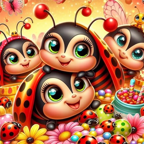 1000 Teile Puzzle für Erwachsene mit Cartoon-Marienkäfer Puzzles, EIN Herausforderndes Rätsel,Puzzles für Die Ganze Familie,1000 DIY Kunst Puzzle Home Dekoration Geschenke von Yeecer