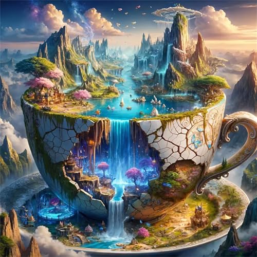 1000 Teile Puzzle für Erwachsene mit Fantasy Cup Landschaft Puzzles, EIN Herausforderndes Rätsel,Puzzles für Die Ganze Familie,1000 DIY Kunst Puzzle Home Dekoration Geschenke von Yeecer