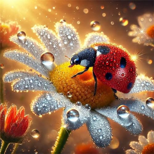 1000 Teile Puzzle für Erwachsene mit Gänseblümchen Marienkäfer Blume Puzzles, EIN Herausforderndes Rätsel,Puzzles für Die Ganze Familie,1000 DIY Kunst Puzzle Home Dekoration Geschenke von Yeecer