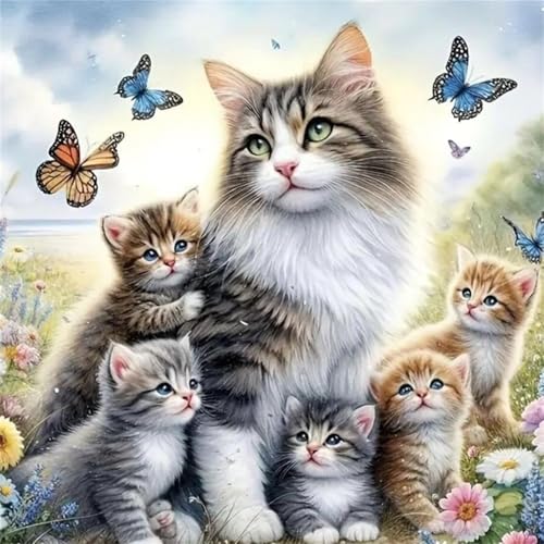 1000 Teile Puzzle für Erwachsene mit Katzen Schmetterling Tiere Puzzles, EIN Herausforderndes Rätsel,Puzzles für Die Ganze Familie,1000 DIY Kunst Puzzle Home Dekoration Geschenke von Yeecer
