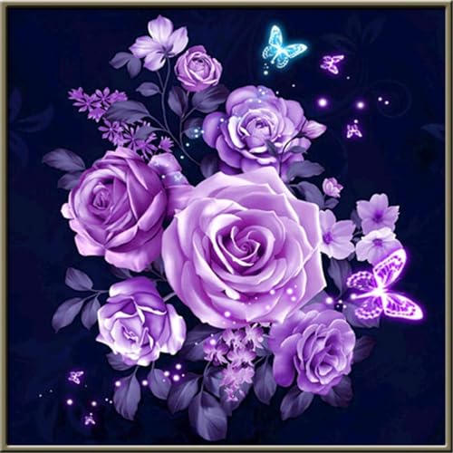 1000 Teile Puzzle für Erwachsene mit Lila Rose Puzzles, EIN Herausforderndes Rätsel, 1000 Puzzles für Die Ganze Familie, DIY Kunst Puzzle Home Dekoration Geschenke von Yeecer