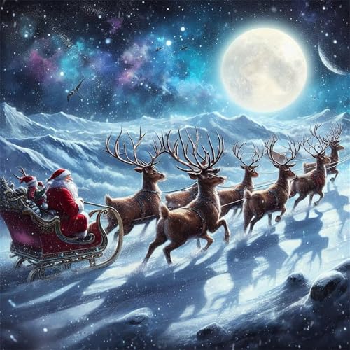 1000 Teile Puzzle für Erwachsene mit Mond Weihnachtsschlitten Puzzles, EIN Herausforderndes Rätsel, 1000 Puzzles für Die Ganze Familie, DIY Kunst Puzzle Home Dekoration Geschenke 1000 Teile Puzzle für Erwachsene mit Mond Weihnachtsschlitten Puzzles, EIN Herausforderndes Rätsel, 1000 Puzzles für Die Ganze Familie, DIY Kunst Puzzle Home Dekoration Geschenke von Yeecer