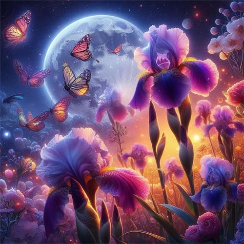 1000 Teile Puzzle für Erwachsene mit Pflanze Blume Iris Puzzles, EIN Herausforderndes Rätsel,Puzzles für Die Ganze Familie,1000 DIY Kunst Puzzle Home Dekoration Geschenke von Yeecer